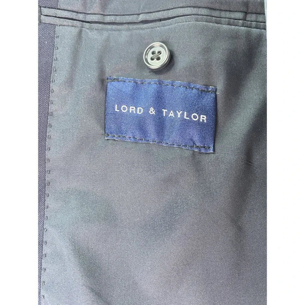 Ralph Lauren Blazer 46 R Navy Wool Gold Button Logo University Premium Sport LRL